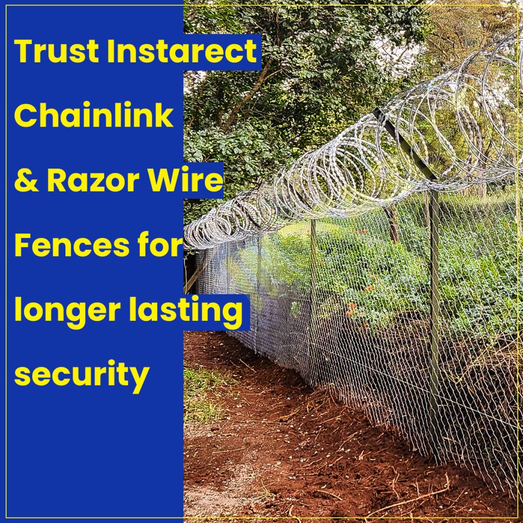 Chainlink and razor wire